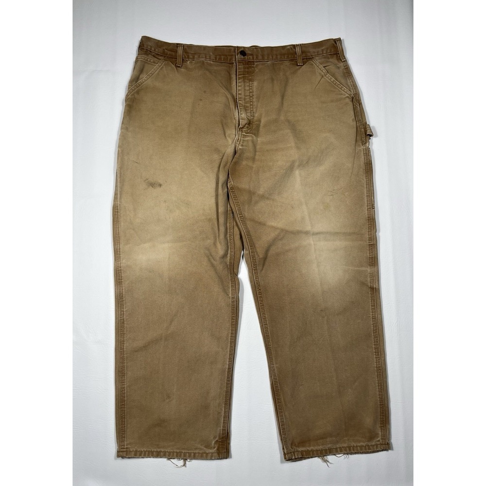 Carhartt B11 BRN Carpenter Pants Mens 42x30 (fit 40x29) Distressed Workwear Y2K